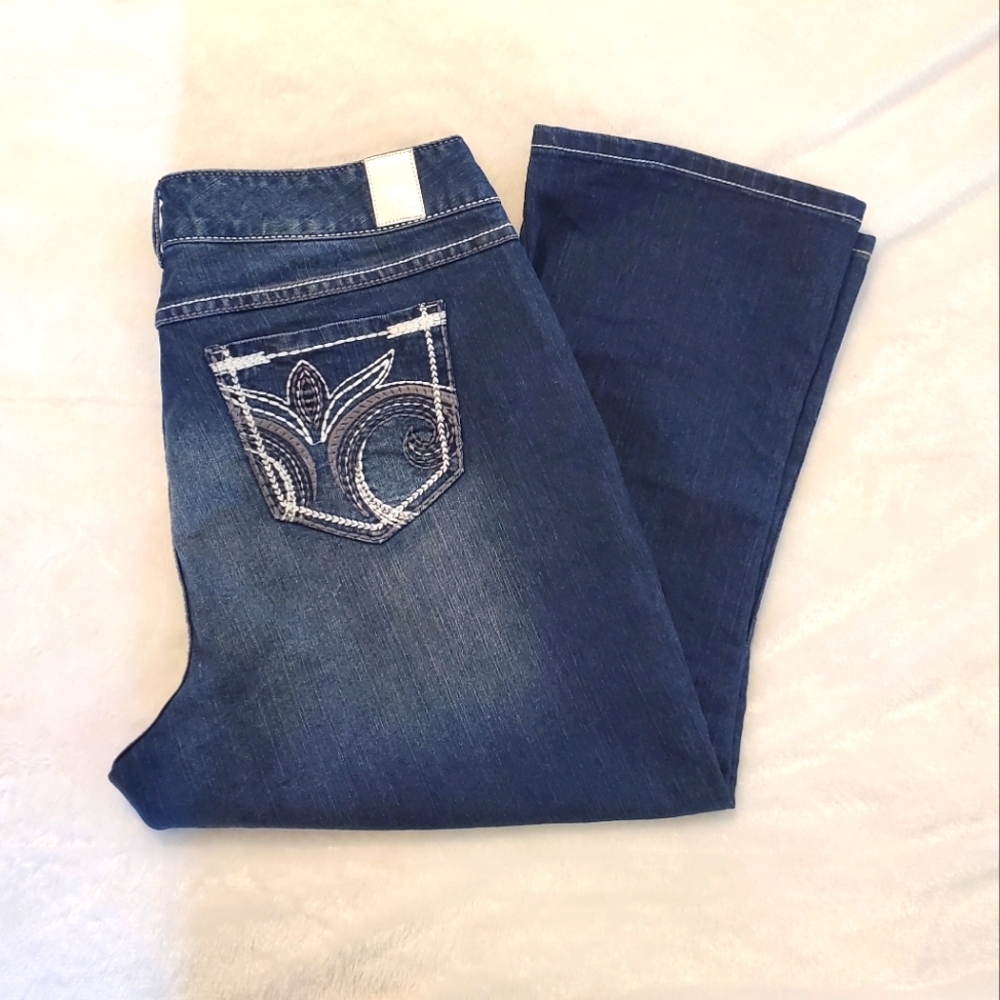 Maurices Denim Flare Crops Plus Size 18